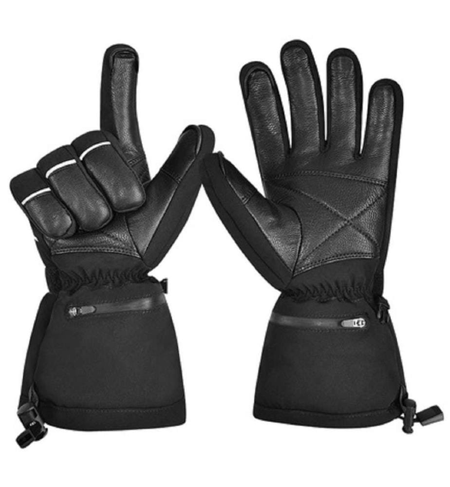 Gants de Ski Chauffants Rechargeables avec Batterie - Noir