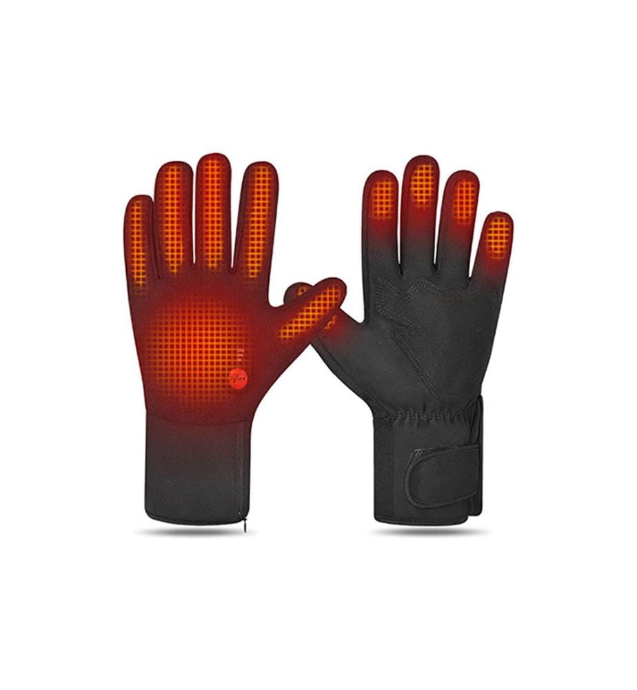 S11 Ski-Handschuhe Wärmend Wiederaufladbar mit Batterie - Schwarz