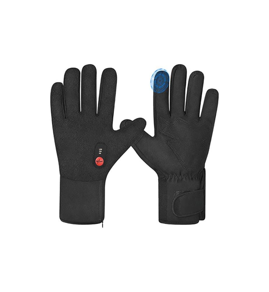 S11 Ski-Handschuhe Wärmend Wiederaufladbar mit Batterie - Schwarz