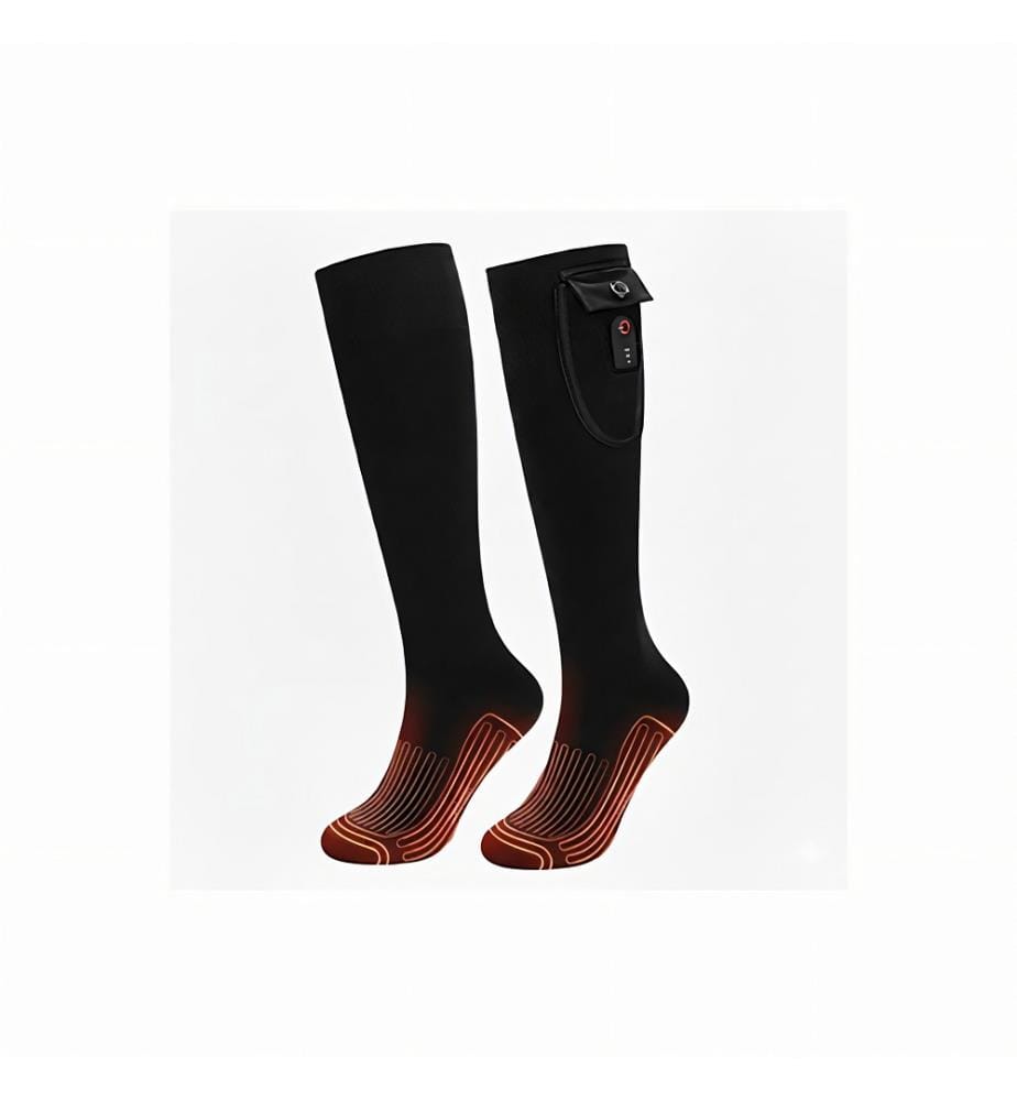 Heizsocken mit Batterien – Schwarz