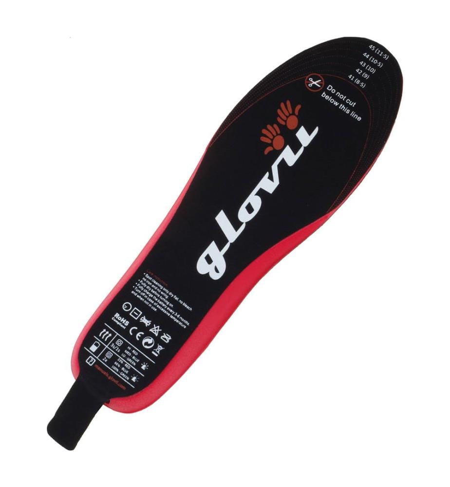 GLOVII - Beheizte Einlegesohle Gw2L 2.22W - Schwarz Und Rot