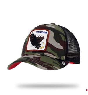 Trucker Basecap Freedom - Khaki und Schwarz