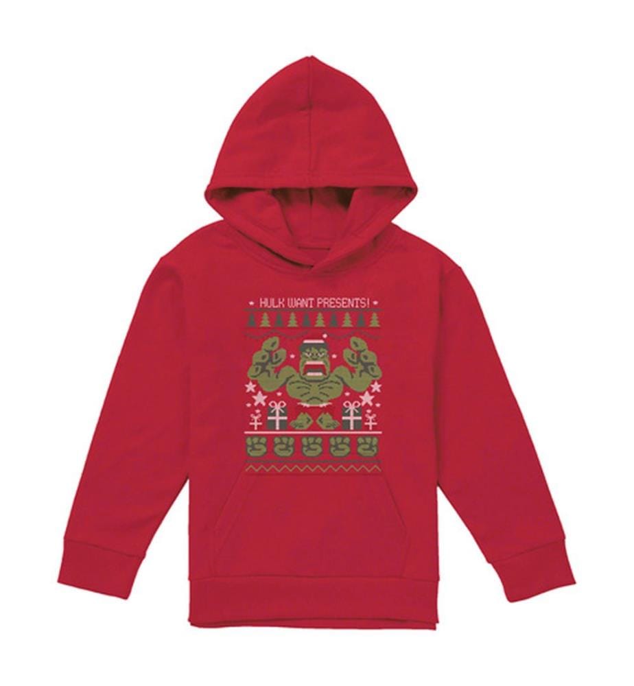 Hoodie Marvel/The Incredible Hulk Christmas Presents Jumper - Rot