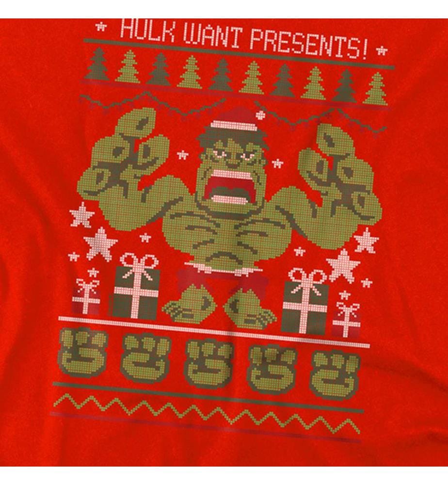 Hoodie Marvel/The Incredible Hulk Christmas Presents Jumper - Rot