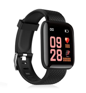 ID116 Bluetooth 4.0 Connected Armband, Farbdisplay, Herzfrequenzsensor und Multisport-Modus 3 x 1 x 4 cm - Schwarz