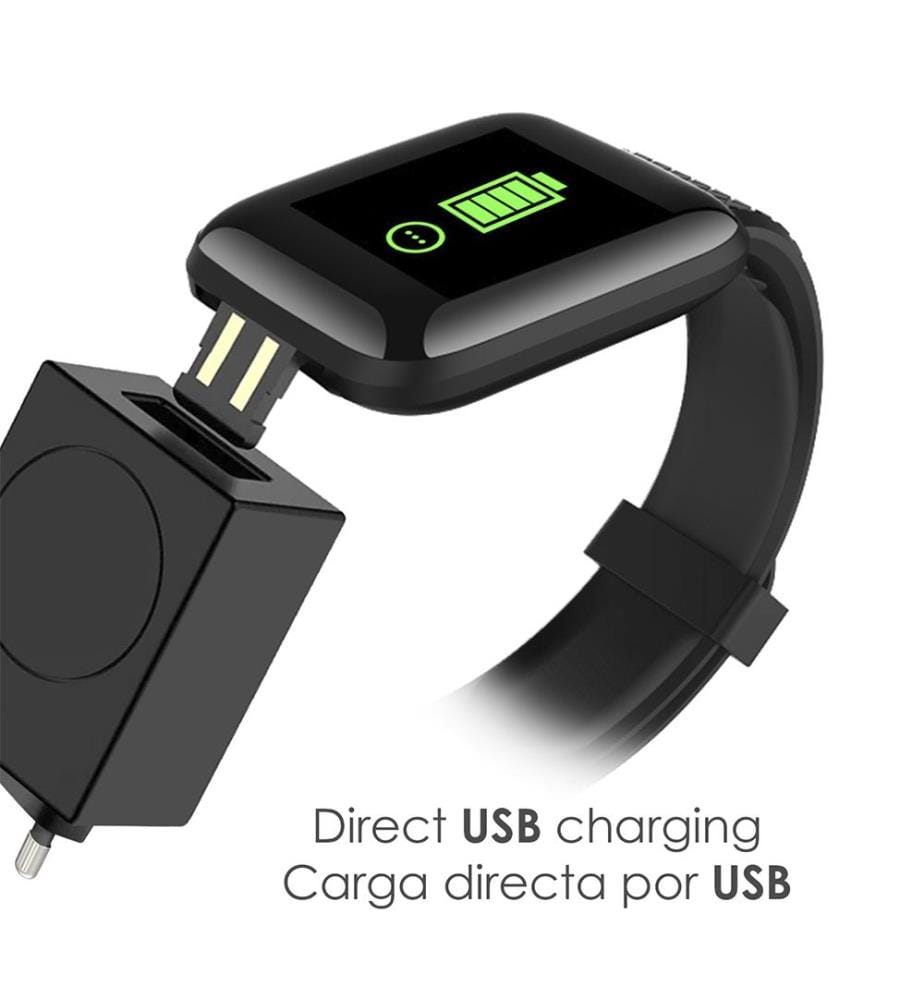 ID116 Bluetooth 4.0 Connected Armband, Farbdisplay, Herzfrequenzsensor und Multisport-Modus 3 x 1 x 4 cm - Schwarz