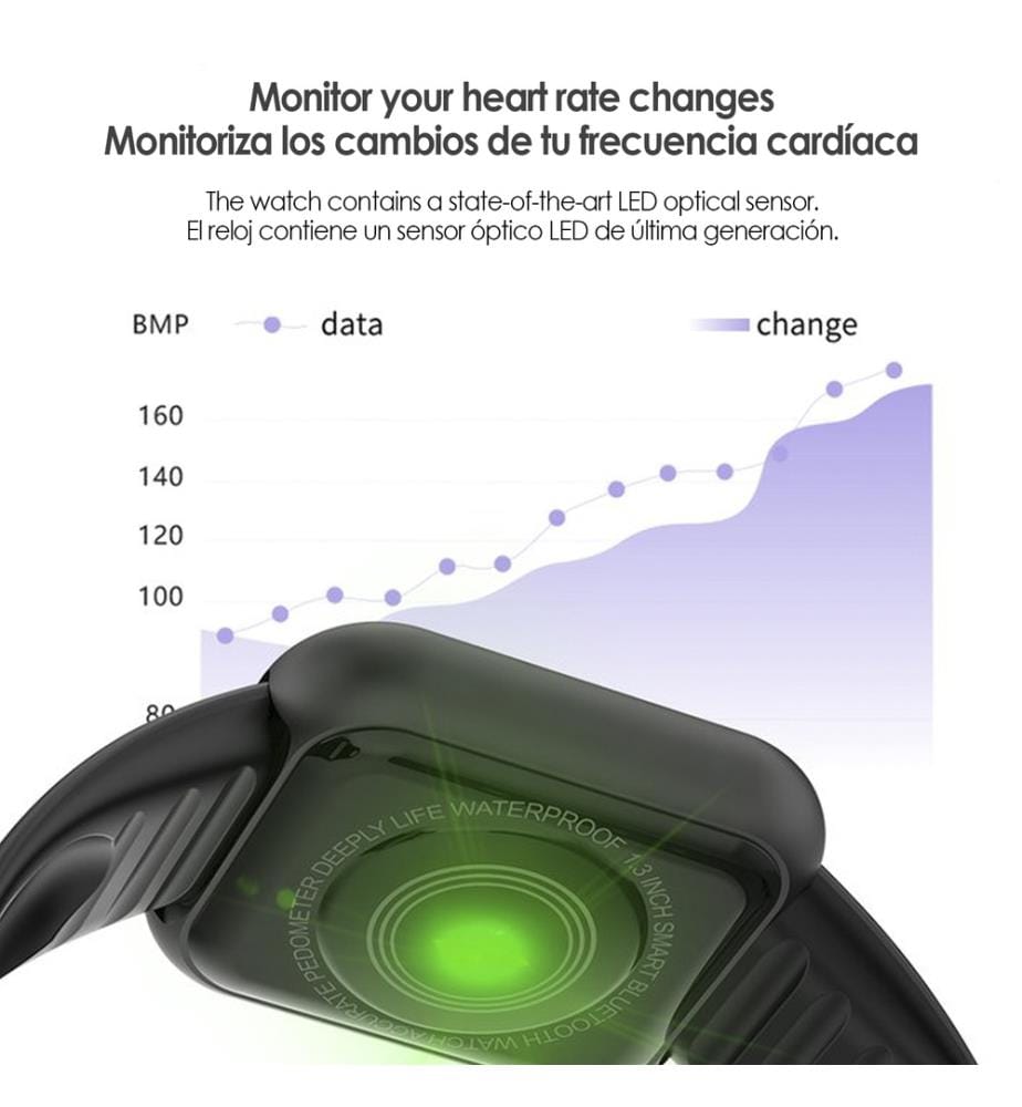 Intelligentes Armband AK-Y68 mit Herzfrequenz- und Blutdruckmessgerät