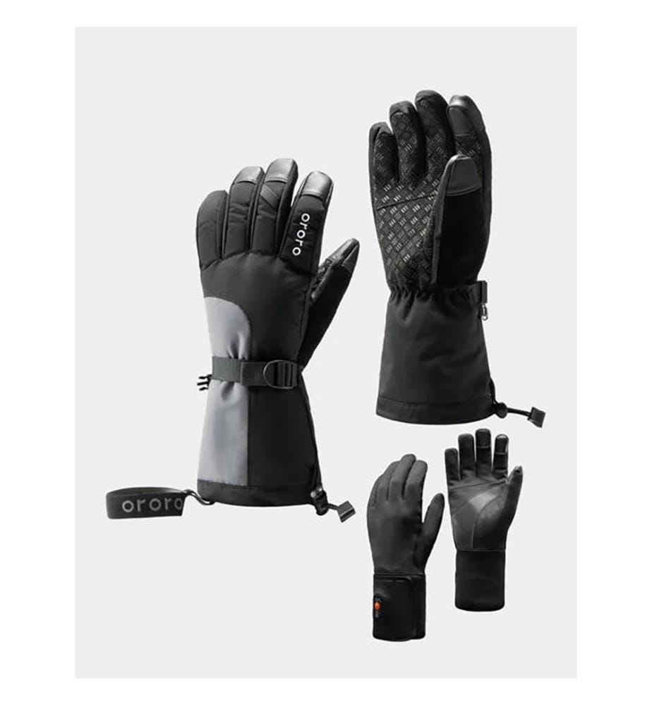 Gants chauffants Twin Cities 2.0 3-en-1 - Noir & Gris