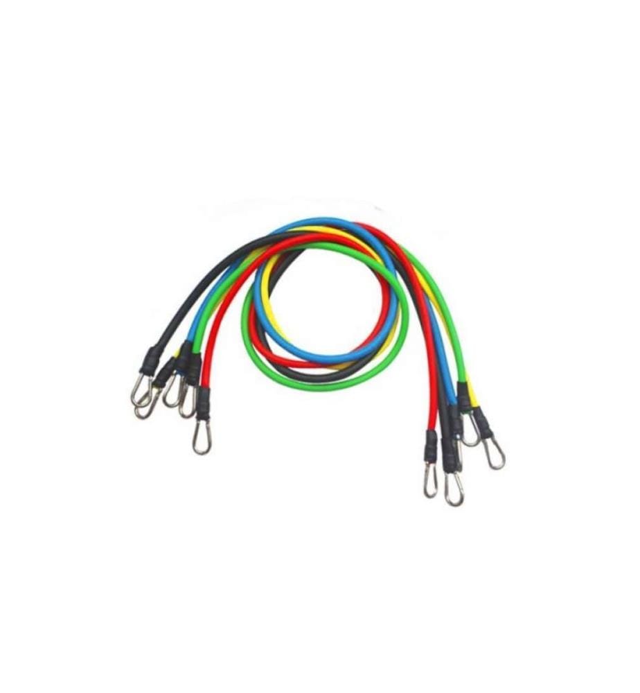 Lot de 11 Bandes de résistance fitness avec accessoires