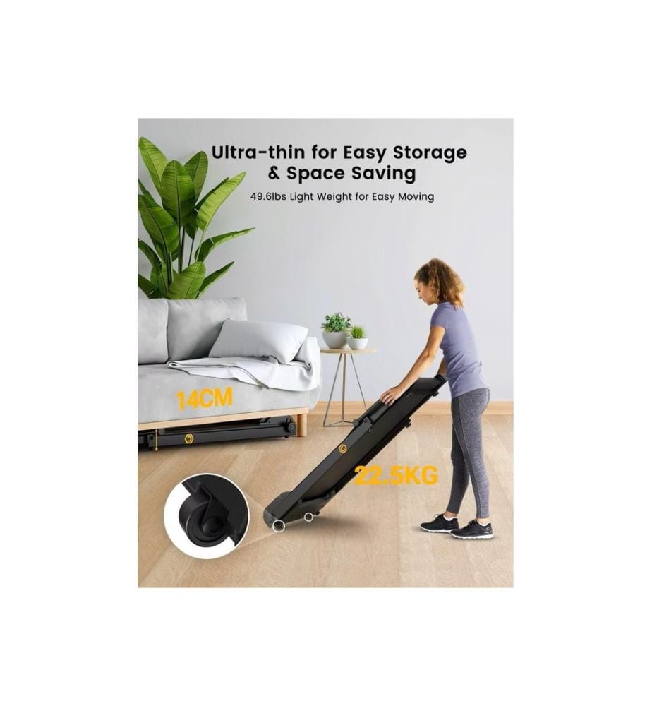 Foldi Mini Laufband 122 x 58 x 13 cm - Schwarz