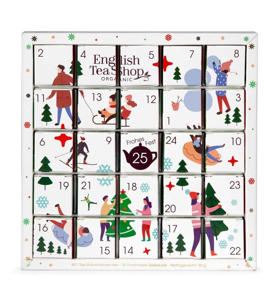 Adventskalender 25 Teebeutel White Ornaments