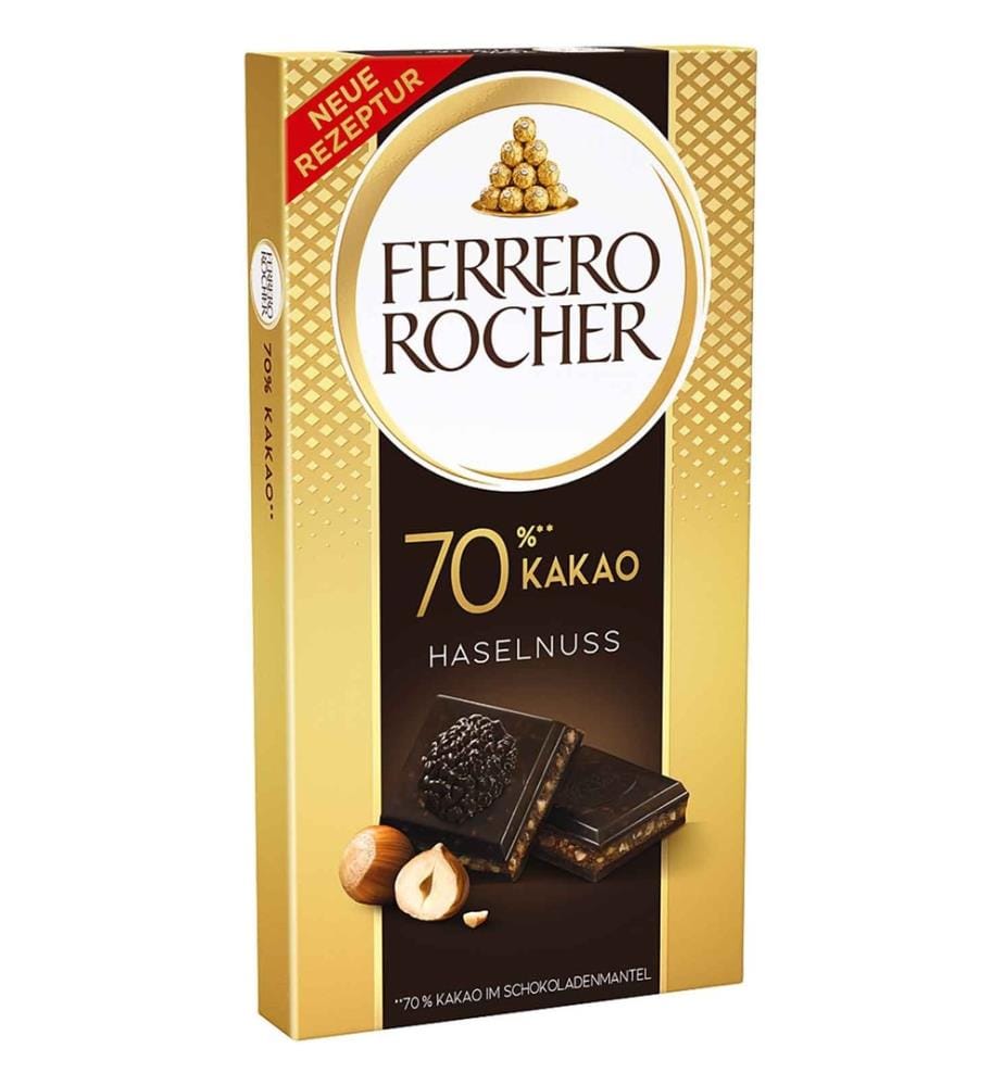 Tablette Ferrero Rocher 70% cacao - 90g