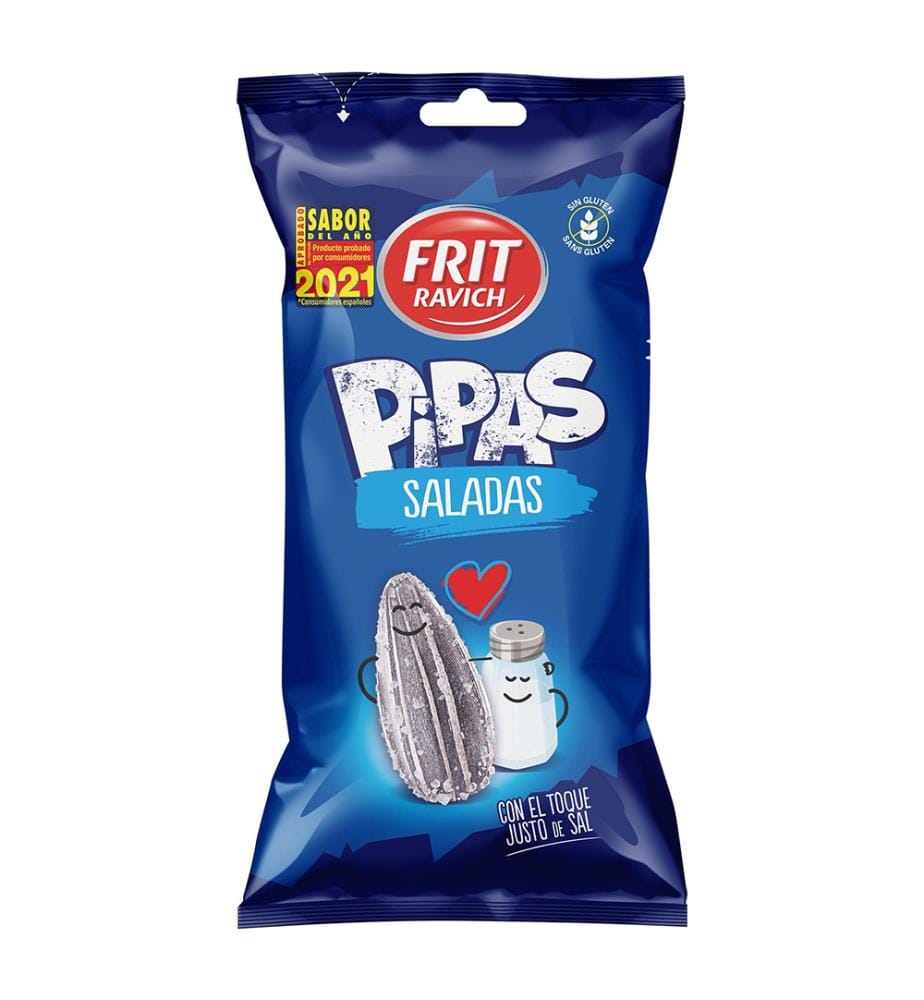 Lot de 8 Frit Ravich Pipas / Sonnenblumenkerne geröstet, gesalzen - 130g
