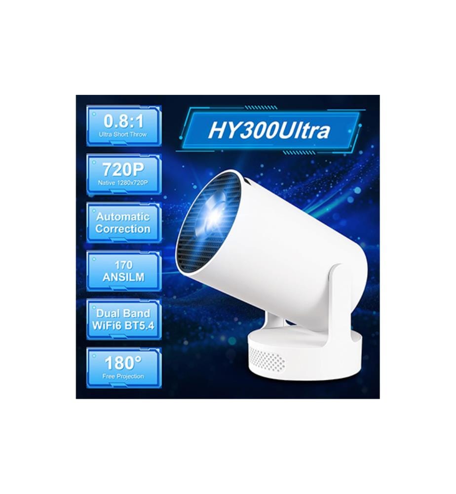 Mini-Videoprojektor Android 11 – WiFi 6 & Bluetooth – HY300 Ultra