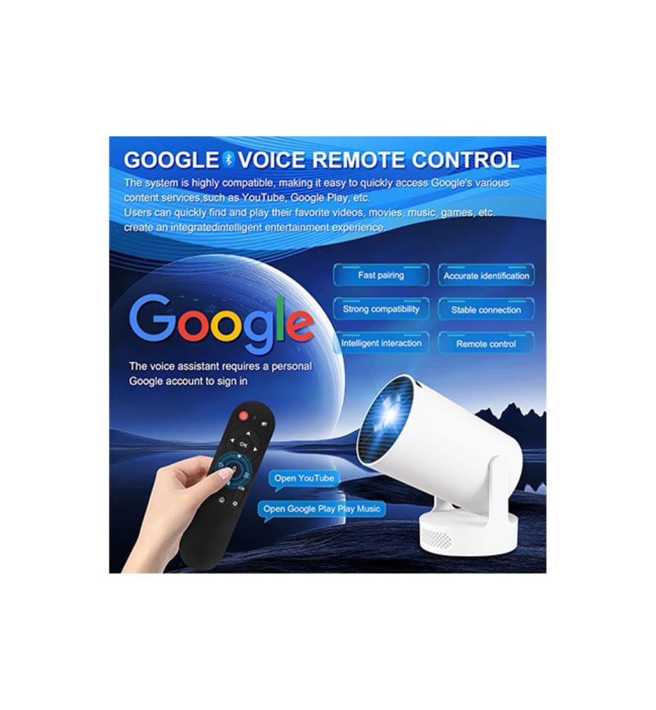 Mini-Videoprojektor Android 11 – WiFi 6 & Bluetooth – HY300 Ultra