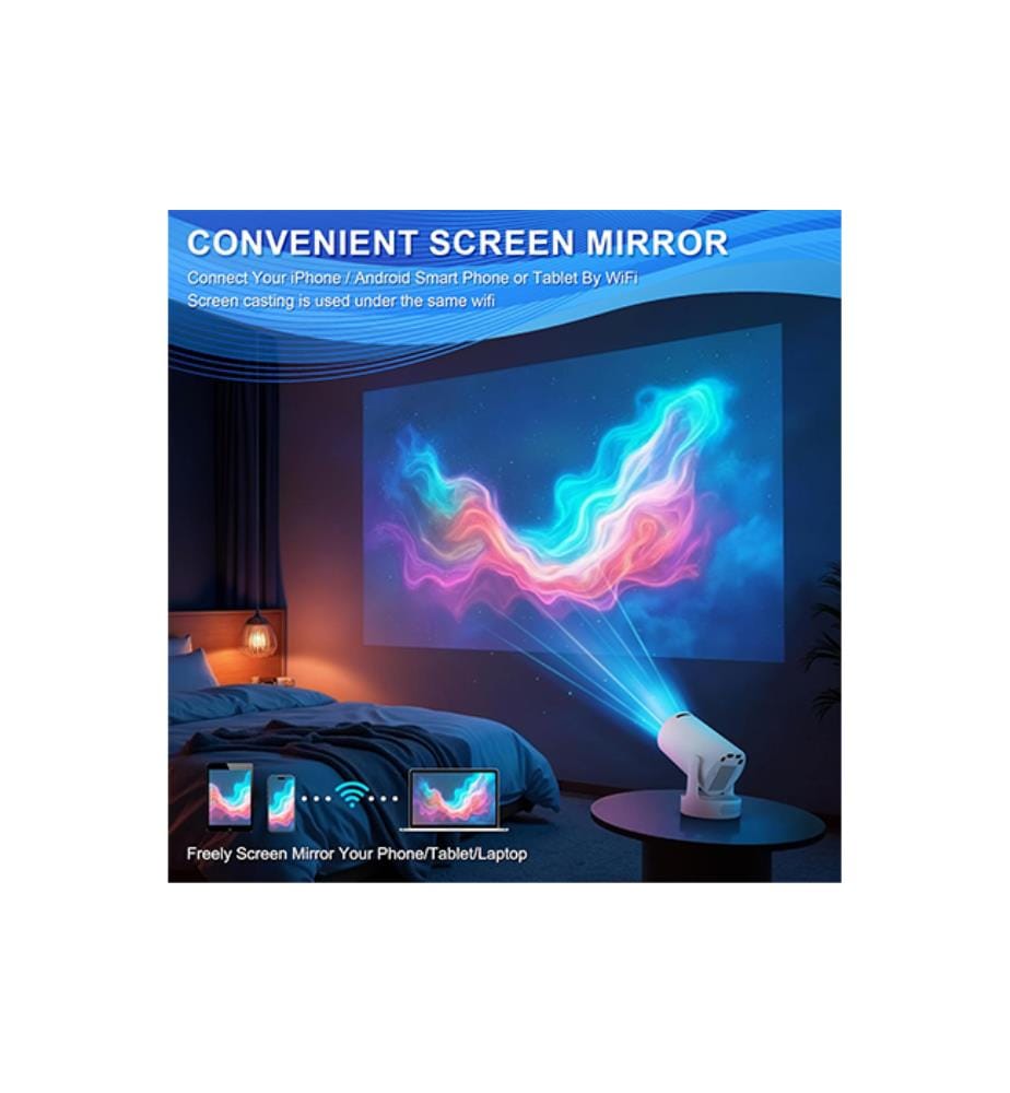 Mini-Videoprojektor Android 11 – WiFi 6 & Bluetooth – HY300 Ultra