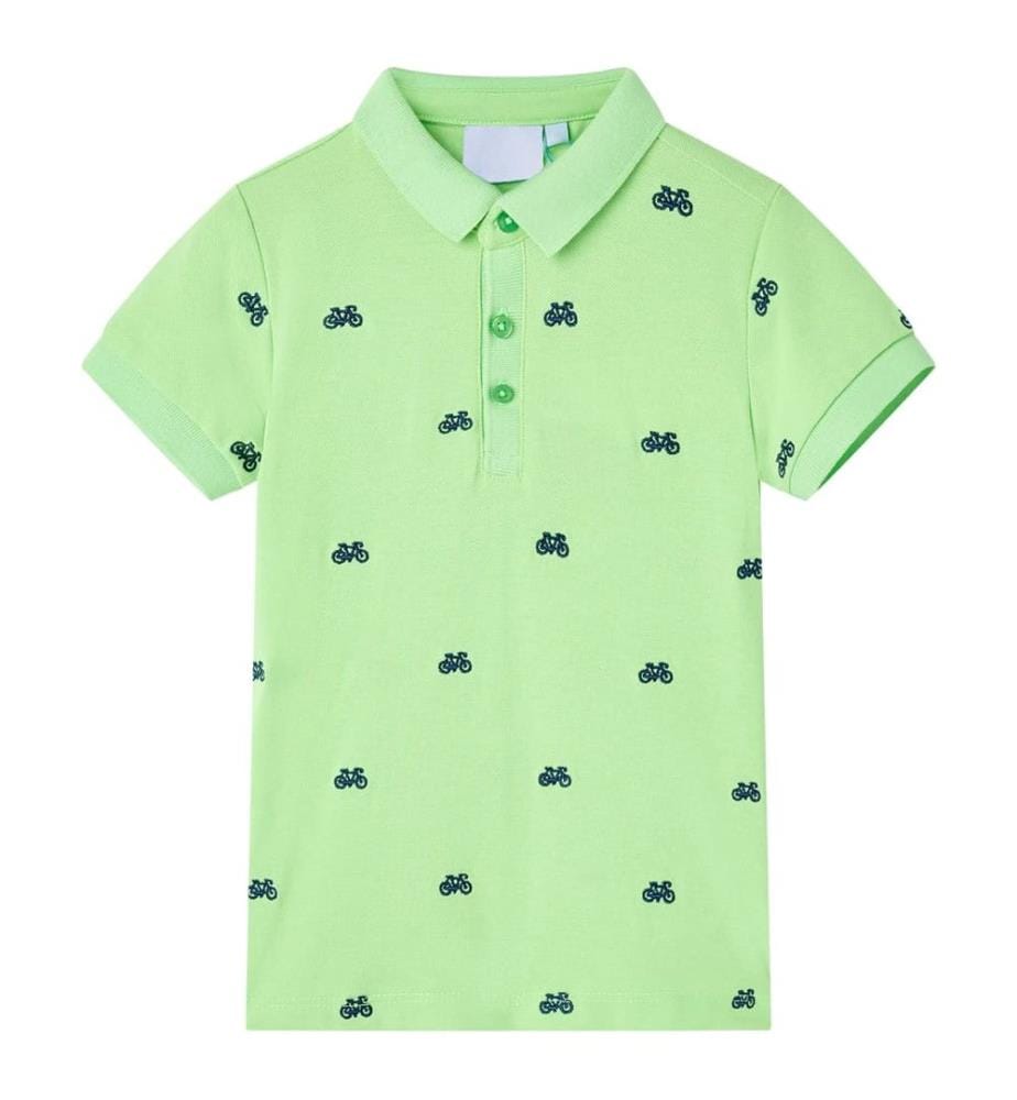 Kinder-Poloshirt Neongrün 140