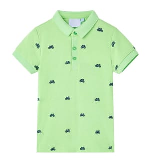 Kinder-Poloshirt Neongrün 140