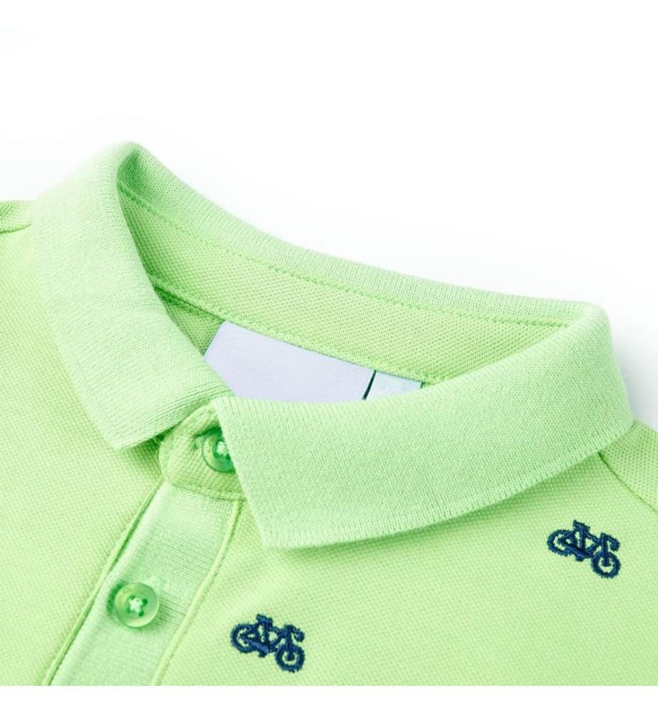 Kinder-Poloshirt Neongrün 140