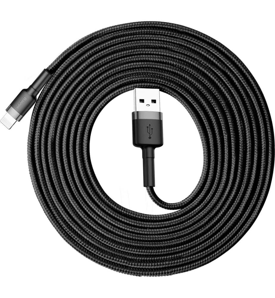  Cafule USB Lightning Kabel 2A 3m (Schwarz+Grau)