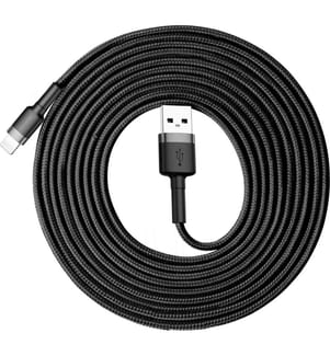  Cafule USB Lightning Kabel 2A 3m (Schwarz+Grau)