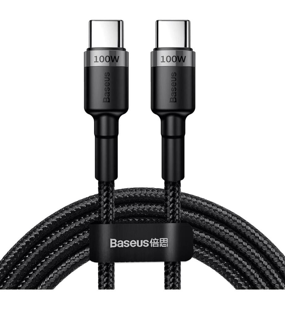 Cafule PD2.0 100W Blitzladung USB für Typ-C Kabel (20V 5A)2m Grau+Schwarz