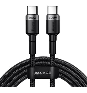 Cafule PD2.0 100W Blitzladung USB für Typ-C Kabel (20V 5A)2m Grau+Schwarz