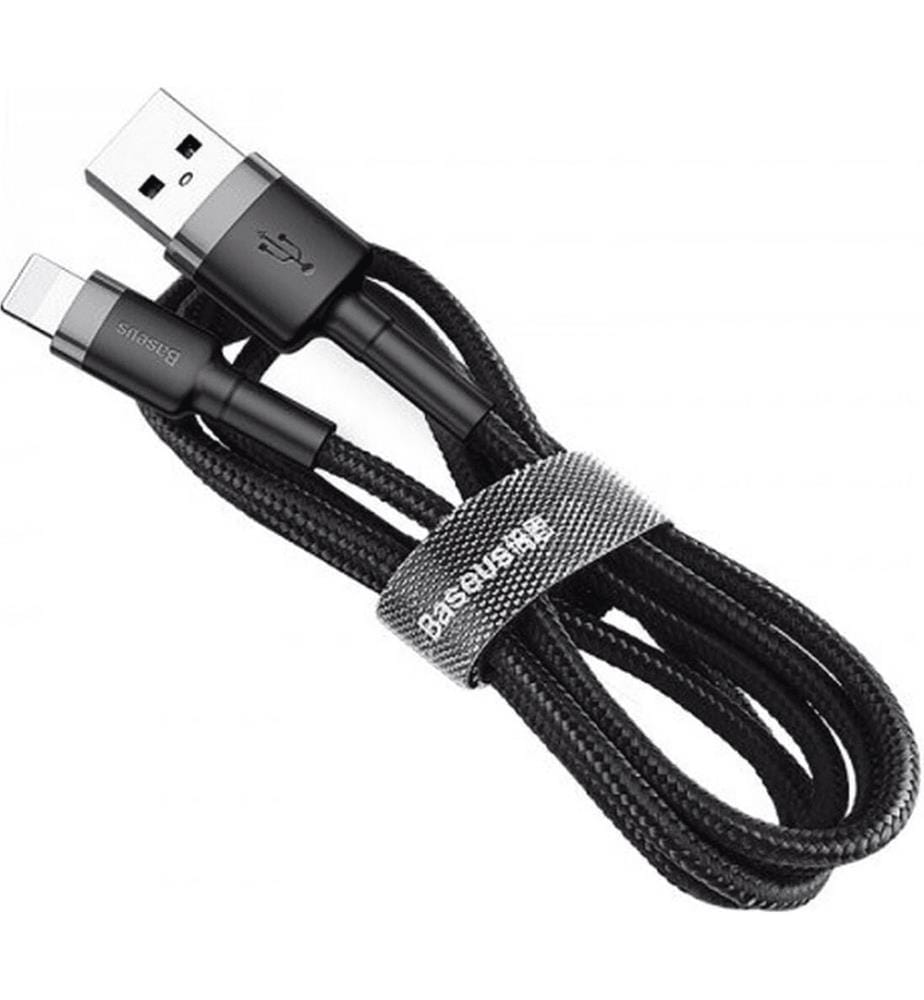 Cafule USB Lightning Kabel 2,4A 1m (Grau+Schwarz)