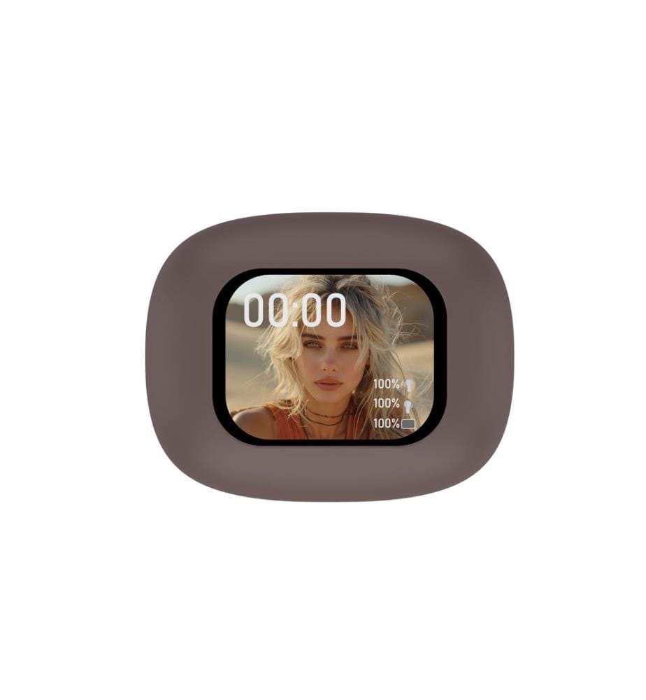 Écouteurs TWS Bolaris LCD Bluetooth 5.4 - Modèle Madrid - Coloris Café