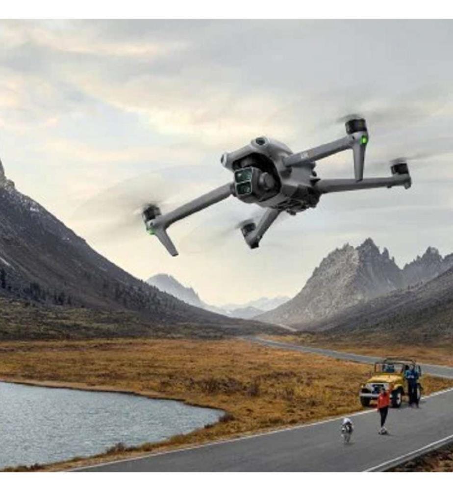 Air 3 Dual-Kamera-Drohne (inkl. DJI RC-N2 Fernsteuerung) - Grau und Schwarz