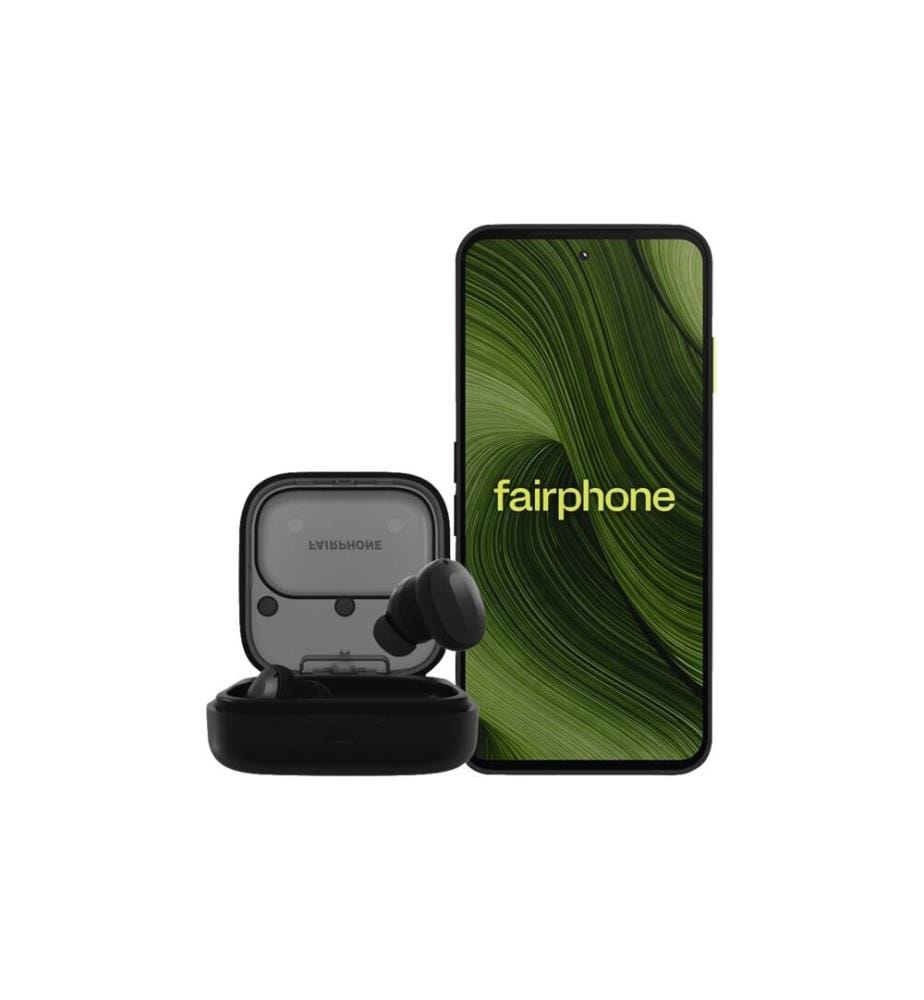 Smartphone Fairphone (Gen. 6) 256 GB + True Wireless Kopfhörer - Schwarz + Schwarz