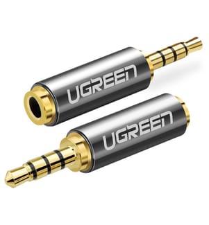 Audio-Adapter Klinke 2,5 mm männlich auf Klinke 3,5 mm weiblich schwarz (20501)