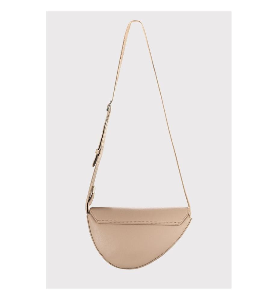 Schultertasche, 100 % PU-Leder, Beige