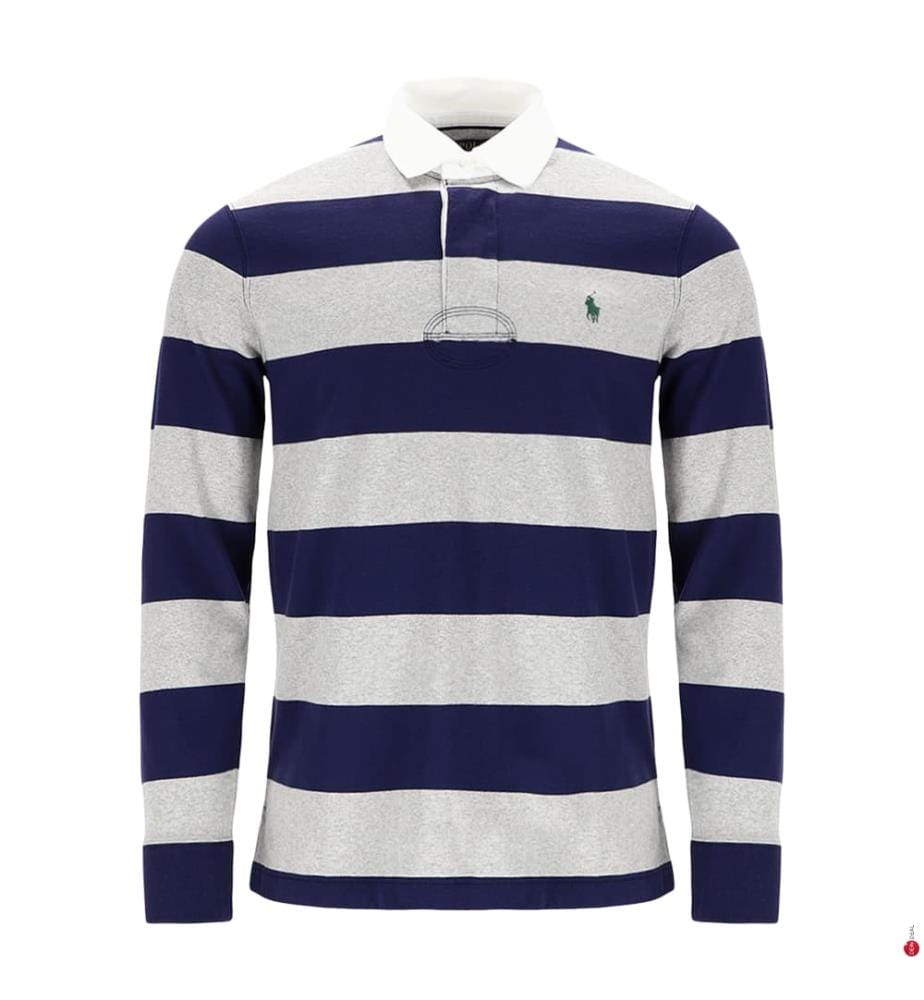Rugby-Polo – Marineblau und Grau","detected_source_language":"FR