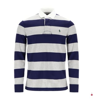 Rugby-Polo – Marineblau und Grau","detected_source_language":"FR