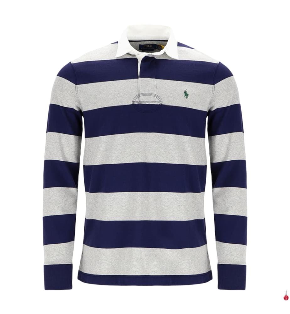 Rugby-Polo – Marineblau und Grau","detected_source_language":"FR