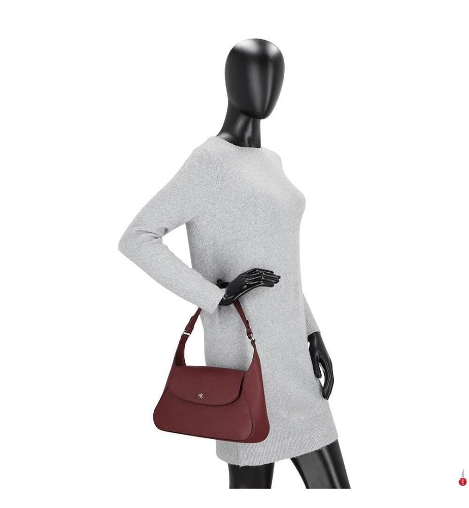 Crosshatch Medium Schylar Schultertasche - Dark & Garnet