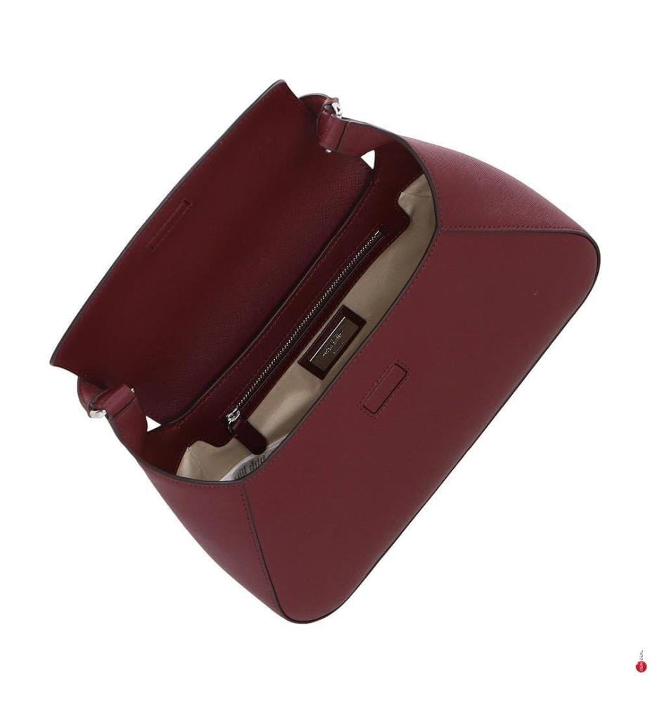 Crosshatch Medium Schylar Schultertasche - Dark & Garnet