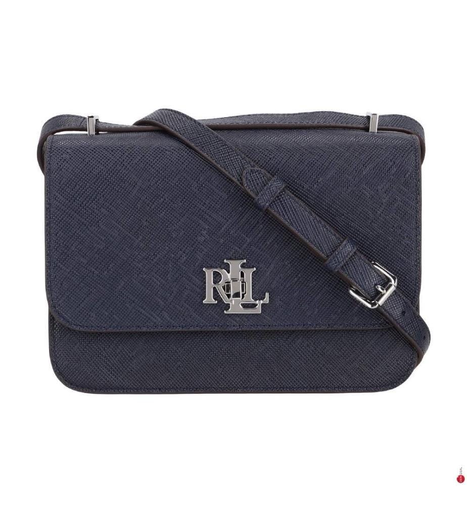 Mittelgrosse Sophee-Tasche aus strukturiertem Leder - Lauren & Navy