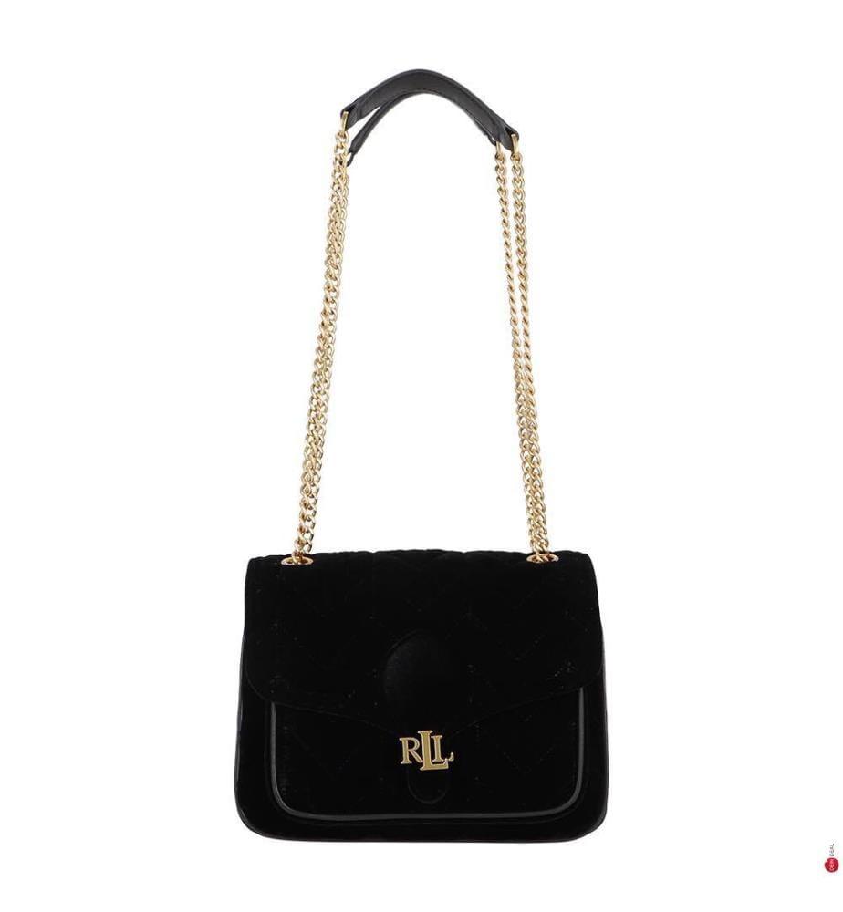 Kleine wandelbare Bradley-Tasche aus Samt - Schwarz & Schwarz
