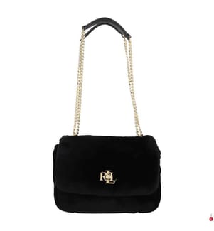 Sophee mittelgrosse Tasche aus Lammfell - Schwarz