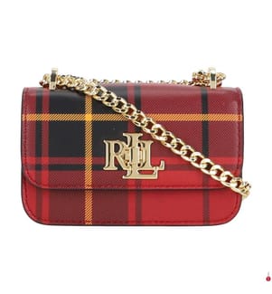 Sophee Mini Clutch aus schottischem Nappaleder - Holiday & Tartan & Black