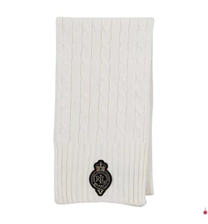 Gedrehter Schal mit Wappen - Creme