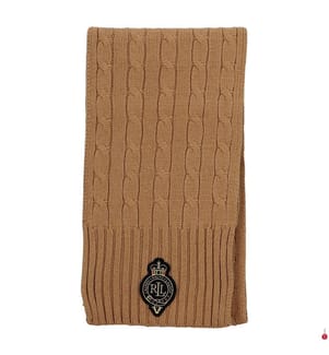 Gedrehter Schal mit Wappen - Klassisches Kamelhaar