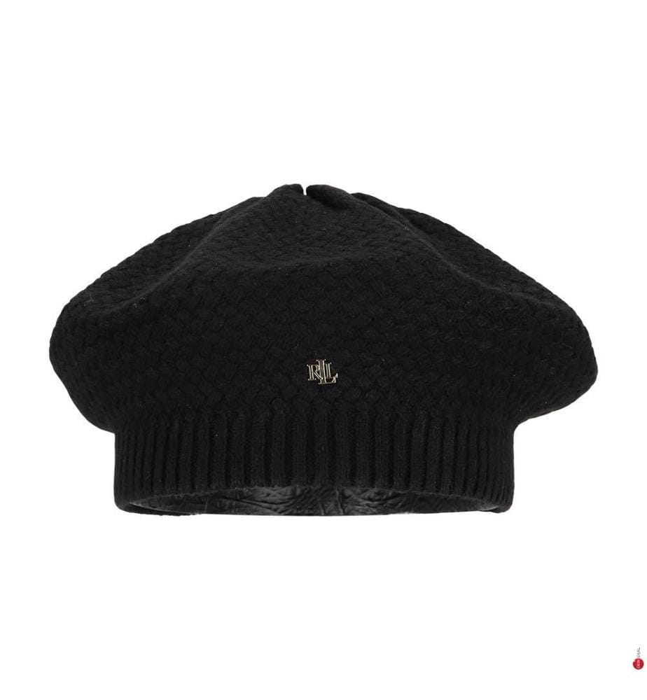 Barett mit geflochtenem Stich - Schwarz
