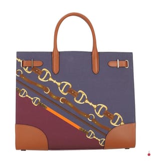 Mittelgrosse Devyn Cabas aus gestreiftem Canvas - Print Lauren Tan