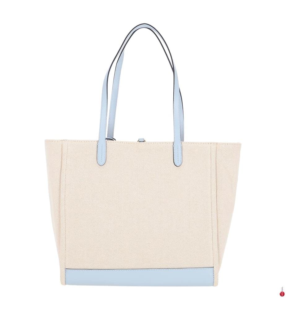 Tote Bag mit Hundemotiv - Beige & Hellblau