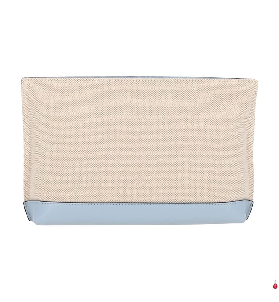 Make-up-Tasche mit Hundemotiv - Beige & Hellblau