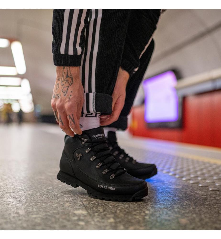 Leather ankle boots - Black
