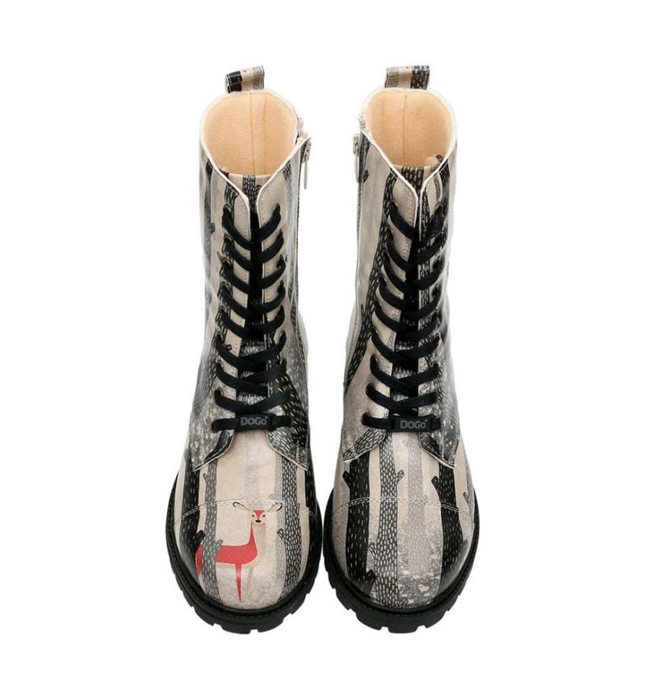 Lange Stiefel mit Reissverschluss aus veganem Leder - You are the Colour of My Life - Schwarz